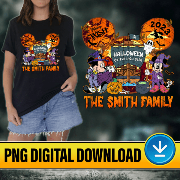 Disney Wish Cruise Halloween On The High Seas Png, Halloween Cruise Sublimation Designs, Cruise Squad Png, Mickey Minnie Cruise, Instant Download