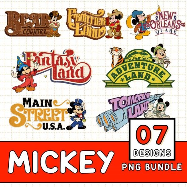 Disney The Lands Collection Png | Disneyland Group Png | Walt Disneyworld Png | Disneyland Trip 2023 Png | Instant Download