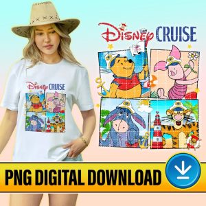 Disney Cruise Line 25th Silver Anniversary At Sea Png | Winnie The Pooh Cruise 2023 | Disneyland Family Trip Png | Family Gift | Instant Download