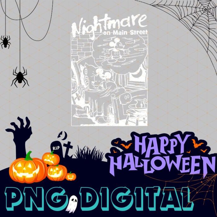 Disney Mickey Nightmare on Main Street Halloween PNG, Main Street Electrical Parade, Mickeys Not So Scary, Mickey Skeleton Instant Download