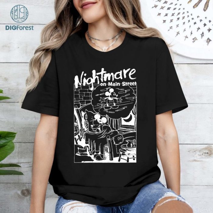 Disney Mickey Nightmare on Main Street Halloween PNG, Main Street Electrical Parade, Mickeys Not So Scary, Mickey Skeleton Instant Download