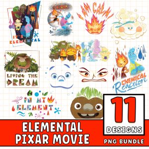 Magic Kingdom Elemental Printable | Digital Download | Elemental Bundle Print Art | Clod Gale Png | Fireboy Watergirl