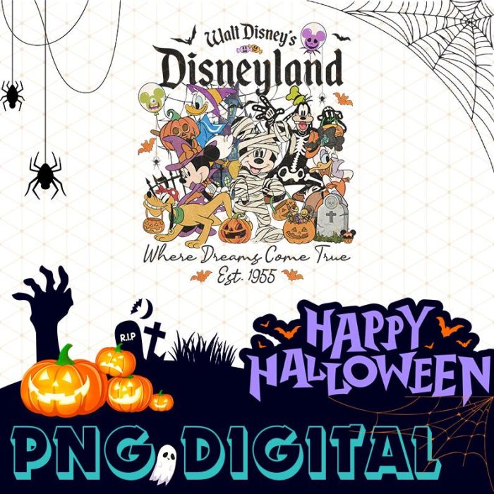 Disney Est 1955 Halloween PNG, Where Dreams Come True, Disneyland Est 1955 California, Mickeys Not So Scary, Disneyland Halloween Trip