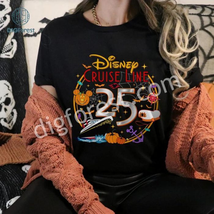 Disney Halloween On The High Seas Png | Halloween Cruise Png | Family Cruise Matching Shirt | 25Th Silver Anniversary At Sea | Halloween Shirts