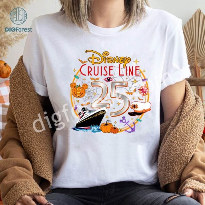 Disney Halloween On The High Seas Png | Halloween Cruise Png | Family Cruise Matching Shirt | 25Th Silver Anniversary At Sea | Halloween Shirts