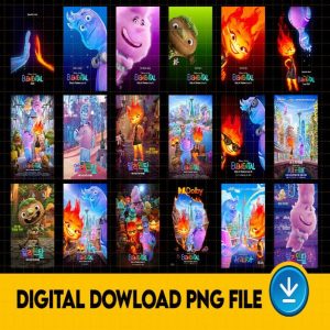 Elemental Bundle Print Art | Clod Gale Png | Fireboy Watergirl | Magic Kingdom Elemental Printable Poster Digital Download