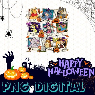 Disney Winnie The Pooh Halloween Sublimation PNG | Halloween Party | Horror Halloween Design PNG | Tigger Halloween | Pooh Bear | Instant Download