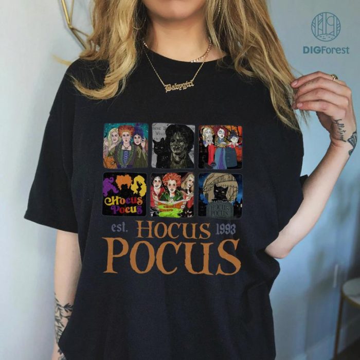 Hocus Pocu Halloween Png | Witch Sisters Halloween Png | It's Just A Bunch Of Hocus Pocus Shirt | Halloween Sanderson Sisters Png Salem Png