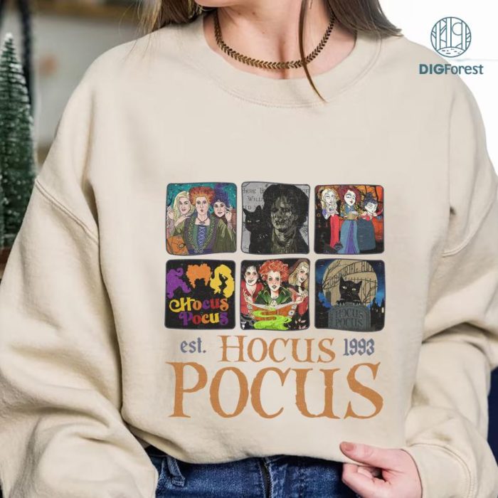 Hocus Pocu Halloween Png | Witch Sisters Halloween Png | It's Just A Bunch Of Hocus Pocus Shirt | Halloween Sanderson Sisters Png Salem Png