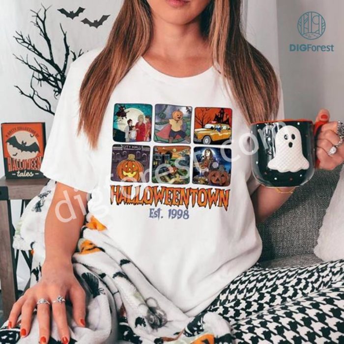 Disney Vintage Halloween Town Est 1998 Png | Halloweentown Sweatshirt | Pumpkin Halloweentown | Halloween Party | Halloweentown Instant Download