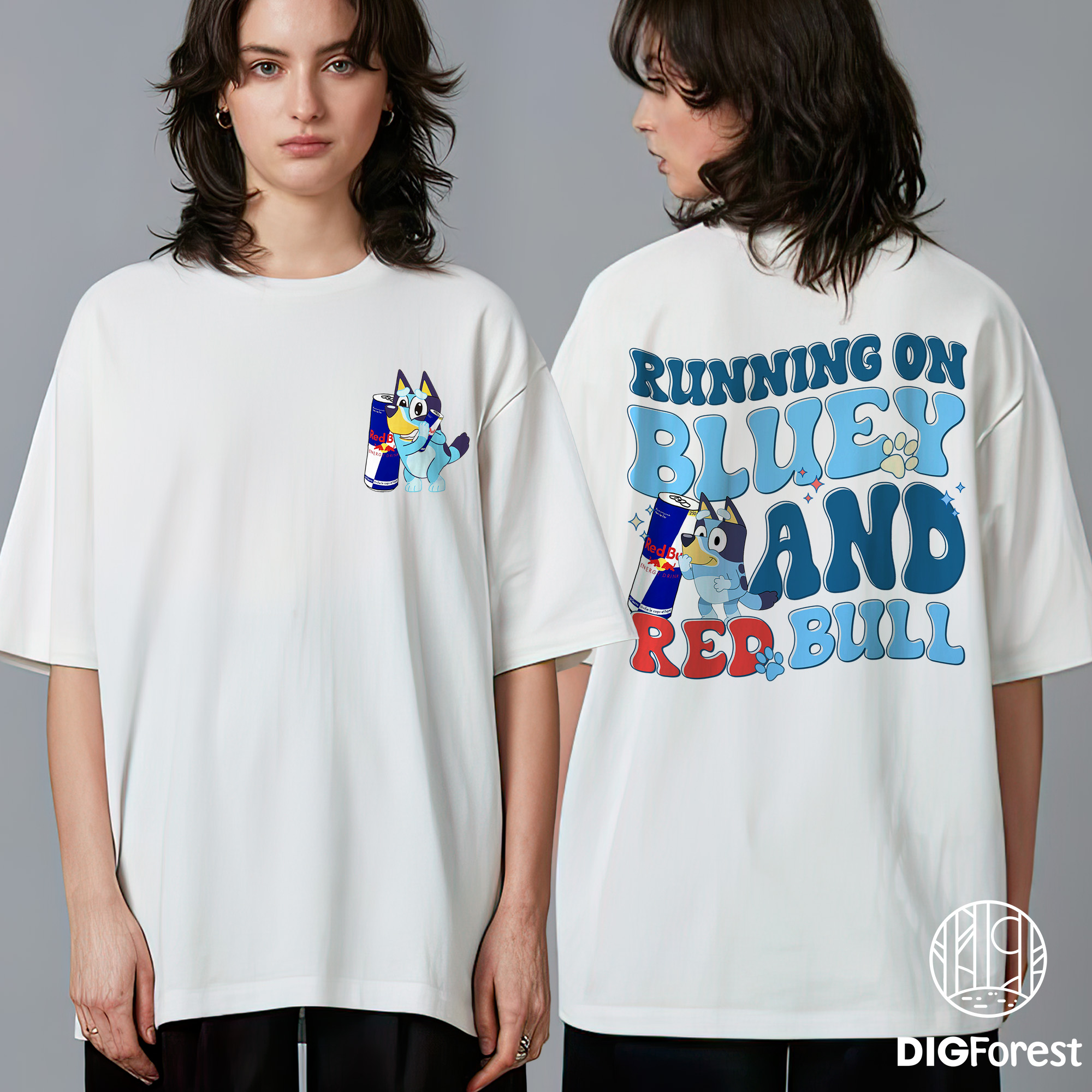 Running On Bluey And Red Bull PNG | Bluey & Bingo Energy Tee | Bluey Mother's Day Gift | Trendy Women’s Shirt Design Running On Bluey And Red Bull PNG | Bluey & Bingo Energy Tee | Bluey Mother's Day Gift | Trendy Women’s Shirt Design