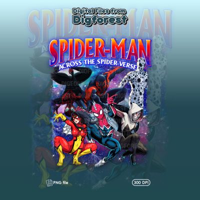 Across the Spider-Verse PNG | Spiderman 2099 | Miles Morales | Spider-Man 2025 | Vintage Instant Download