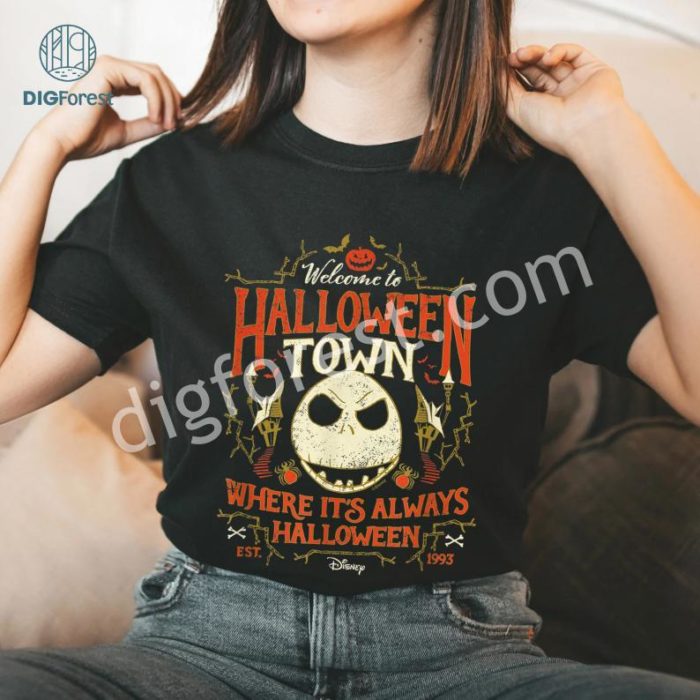 Disney Nightmare Before Christmas Halloween Town Png, Jack Skellington Halloween Png, Halloween Costume, Mickey'S Not So Scary, Sublimation Designs