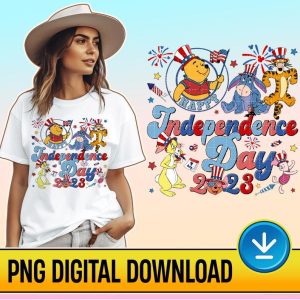 Disney Winnie The Pooh 4th Of July Png | Independence Day Shirt | Happy 4th Of July 2023 Shirt | American Patriotic Shirt | Piglet Tigger Shirt