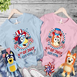 Bluey and Bingo 4th of July Png | Bluey Family Shirt | Bluey American Shirt | Bluey 4th of July Gift | Bluey Mom Shirt Heeler Family Shirt, Bluey Instant Download
