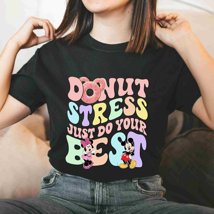 Disney Mickey Friends Donut Stress Just Do Your Best Png, Rock The Test Day Teacher Png, Kindergarten Teacher, Instant Download, Gift For Teacher