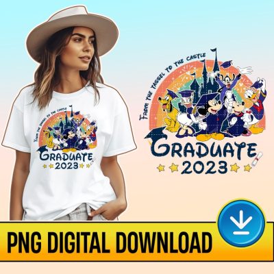 Disney Mickey Friends Graduation 2023 Png | From The Tassel to Castle Png | Grad School Png | Mickey Graduation Instant Download | Grad School Gift