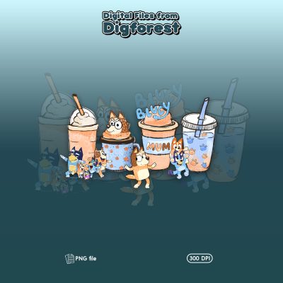 Mama Bluey PNG, Bluey Coffee Mom Life Design, Mother’s Day Shirt Download