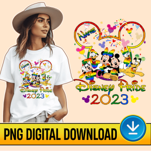 Disney LGBT Pride 2023 SVG File, Mickey And Friends LGBT Pride PNG, LGBT Pride Instant Download, Mickey Pride Nite, Pride Month Designs