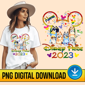 Personalized Bluey LGBT Pride 2023 SVG File, Bluey Bingo Pride, Bluey Family, LGBT Pride Instant Download, Pride Month Sublimation Designs