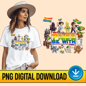 May The Pride Be With You Png | Disney Pride | Disney Gay Png | LGBT Pride Tee | Pride Month | Star Wars LGBT Shirt | Rainbow Flag | Instant Download
