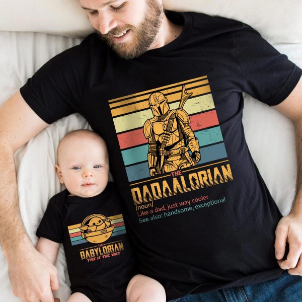 Dadalorian And Son Png, The Dadalorian Png, Funny Father's Day Png, Magical Kingdom Png, Dad Life, Dad Jokes Png, Baby Yoda Png, This Is Way