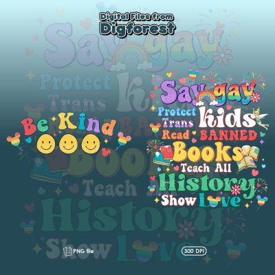 Disney Mickey & Friends LGBT Pride PNG | Rainbow Mickey Pluto Donald | Disneyland Gay Rights | Disneyworld Pride