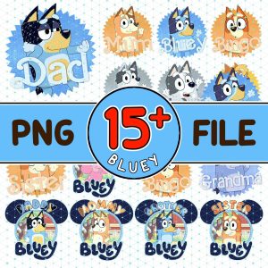 Bluey Family Png | Bluey Family Svg | Bluey Design | Bluey Mom Life Png | Bluey Bundle | Blue Dog Png | Bluey Party Png | Bluey Birthday Png