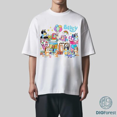 Bluey Iced Coffee PNG | Running on Bluey & Iced Coffee | Bluey & Bingo | Bandit Heeler | Instant Download Design