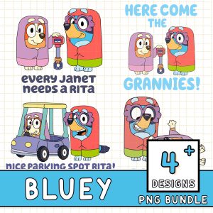 Bluey Nice Parking Spot Rita Svg, Bluey Parking Png, Bluey Rita Png, Janet Rita Png, Parking Spot Png, BLuey Grannies Png, Bluey Bingo Png