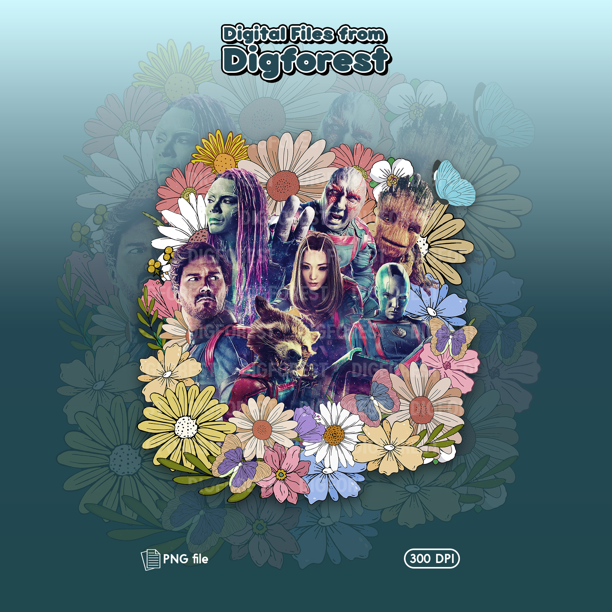 Guardians of the Galaxy Vol 3 PNG | Vintage Floral Rocket Raccoon & Star-Lord | Cosmic Rewind Instant Download Guardians of the Galaxy Vol 3 PNG | Vintage Floral Rocket Raccoon & Star-Lord | Cosmic Rewind Instant Download