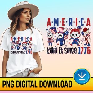 4Th of July Horror Movie Png, Scary Movie Png, Party In The Usa, America Png, Killin' It Since 1776, 4Th of July Png, Horror Movie Png, Instant Download