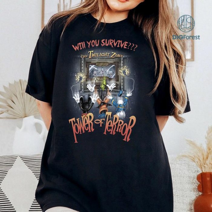 Disney The Twilight Zone Tower Of Terror PNG, Tower Of Terror Halloween Sublimation, Hollywood Studios, Mickey Not So Scary, Sublimation Designs