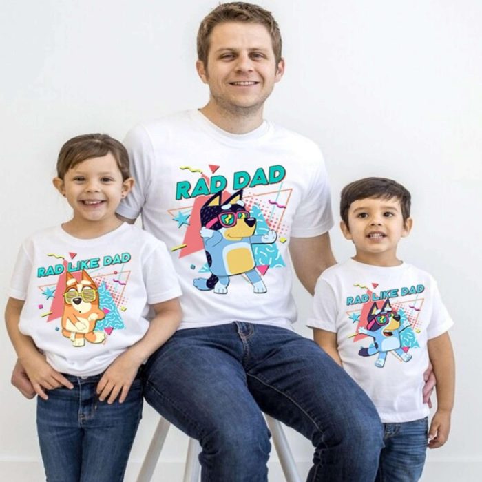 Bluey Rad Dad Png, Bluey Dad Bingo, Bluey and Bandit Png, Bandit Heeler Tee, Fathers Day Shirt, Bluey Best Dad Shirt, Bingo Rad Like Dad