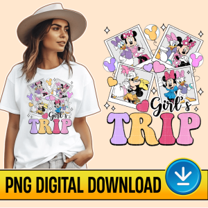 Girls Trip PNG File, Disney Minnie And Daisy Besties, Girls Vacation 2023, Besties Trip, Best Friends Matching, Instant Download, Digital Download