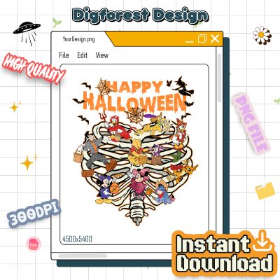 Retro Halloween Mouse & Friends PNG, Skeleton Trick or Treat PNG, Spooky Vibes Sublimation, Happy Halloween PNG