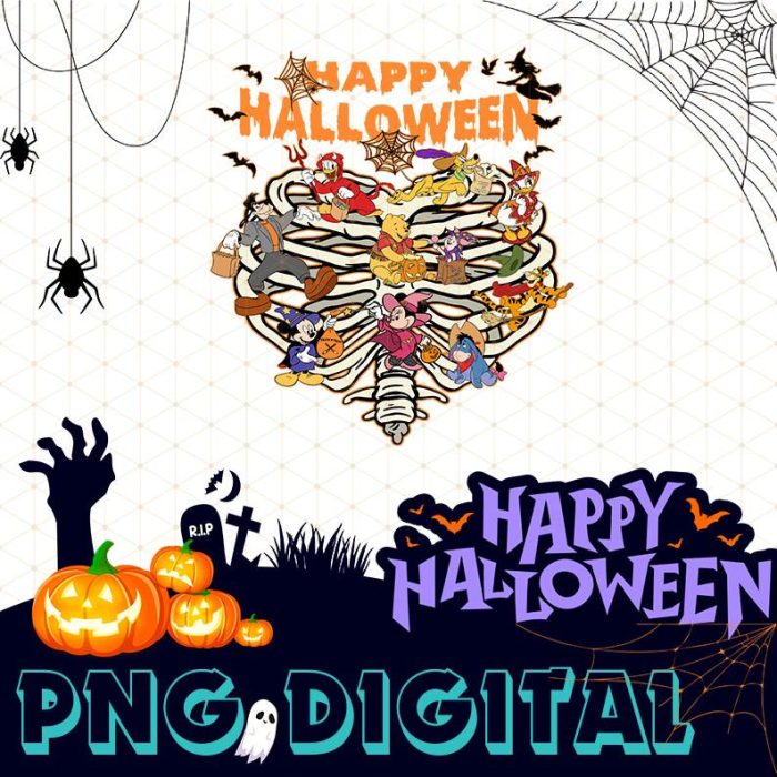 Disney Retro Halloween Mouse And Friends PNG, Happy Halloween, Skeleton Halloween PNG Sublimation, Trick Or Treat Png, Spooky Vibes Png