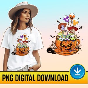 Skeleton Halloween PNG Sublimation, Toy Story Halloween PNG, Trick Or Treat, Spooky Skeleton Png, Buzz Lightyear Woody Halloween