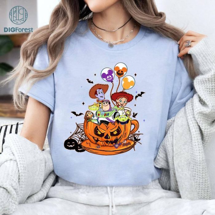 Skeleton Halloween PNG Sublimation, Toy Story Halloween PNG, Trick Or Treat, Spooky Skeleton Png, Buzz Lightyear Woody Halloween