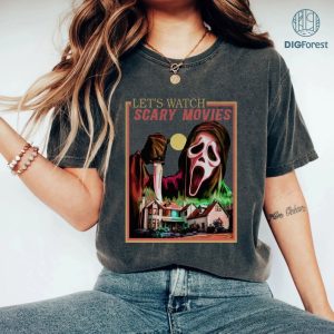Let's Watch Scary Movie Shirt, Scream Halloween Shirt, Horror Movies Shirt, Scream Ghost Shirt, Scream Movie Shirt, Horror Halloween Shirt, Let's Watch Scary Movie png