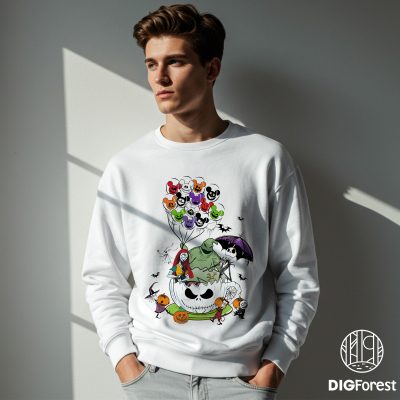 Jack Skellington and Sally Halloween PNG, Nightmare Before Christmas PNG, Trick or Treat Sublimation, Spooky Vibes PNG