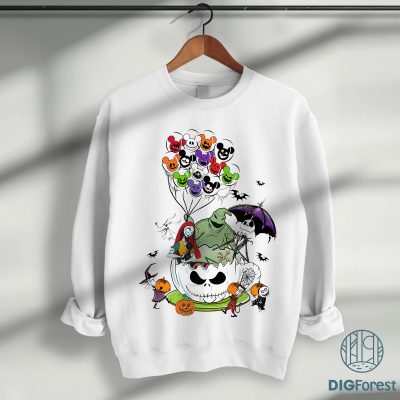 Jack Skellington and Sally Halloween PNG, Nightmare Before Christmas PNG, Trick or Treat Sublimation, Spooky Vibes PNG