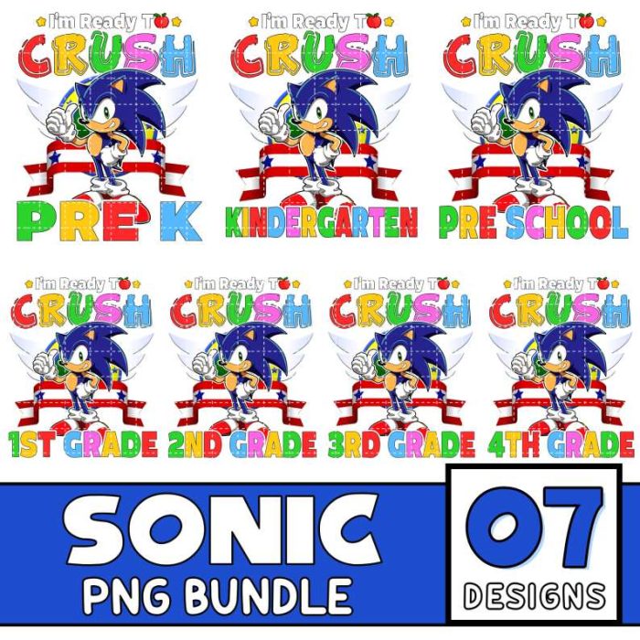 Sonic Im Ready To Crush School Shirt, Sonic First Day of School Shirt, Sonic Back To School Shirt, Sonic Personalized Back To School Shirt