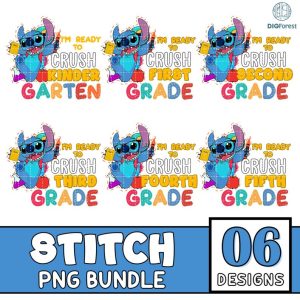 Disney Stitch First Day School Png | Stitch Back to School Png | School Is Cool Disneyland Back To School Png Stitch Ready To School Digital Files