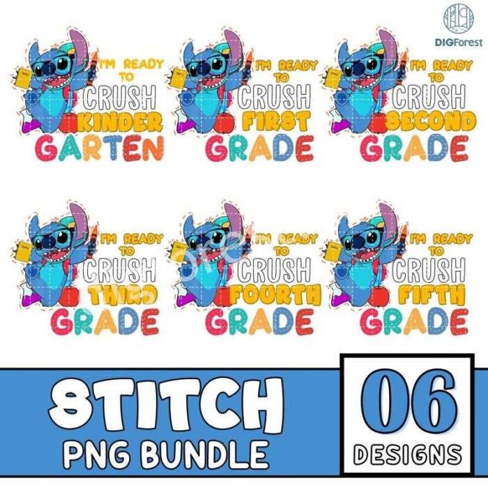 Disney Stitch First Day School Png | Stitch Back to School Png | School Is Cool Disneyland Back To School Png Stitch Ready To School Digital Files