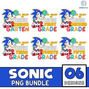 Watch Out Kindergarten Here, Sonic Kindergarten Png, Come, Sonic First Day of School, Sonic Back To School Png, Sonic School Digital Files