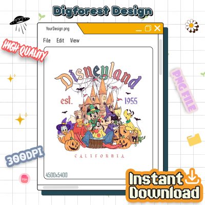 Disney Halloween Trip PNG, Retro Mickey & Friends PNG, Magic Kingdom EST 1955 PNG, Trick or Treat Sublimation