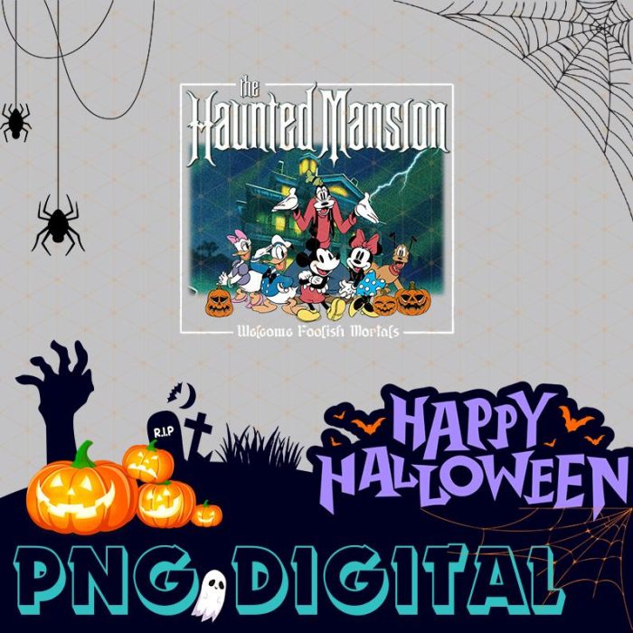 Disney The Haunted Mansion PNG Sublimation, Haunted Mansion Digital Download, Welcome Foolish Mortals, Mickeys Not So Scary, Spooky Halloween