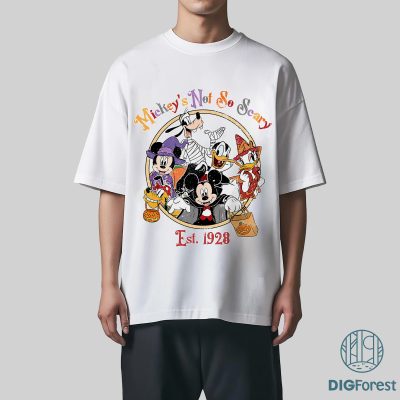 Disney Halloween EST 1928 PNG, Mickey & Friends Halloween, Not-So-Scary Trick or Treat, Matching Party Design