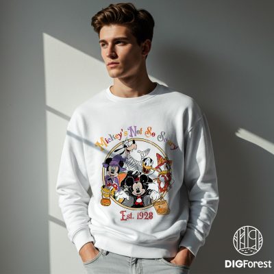 Disney Halloween EST 1928 PNG, Mickey & Friends Halloween, Not-So-Scary Trick or Treat, Matching Party Design